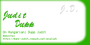 judit dupp business card